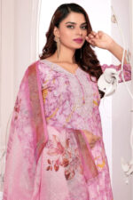 Pink Chanderi Suit Set