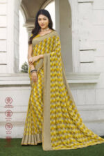 Bansuri Georgette Satin Patta Multicolor Saree