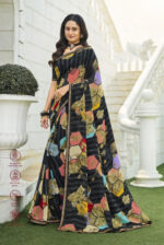 Bansuri Georgette Multicolor Saree